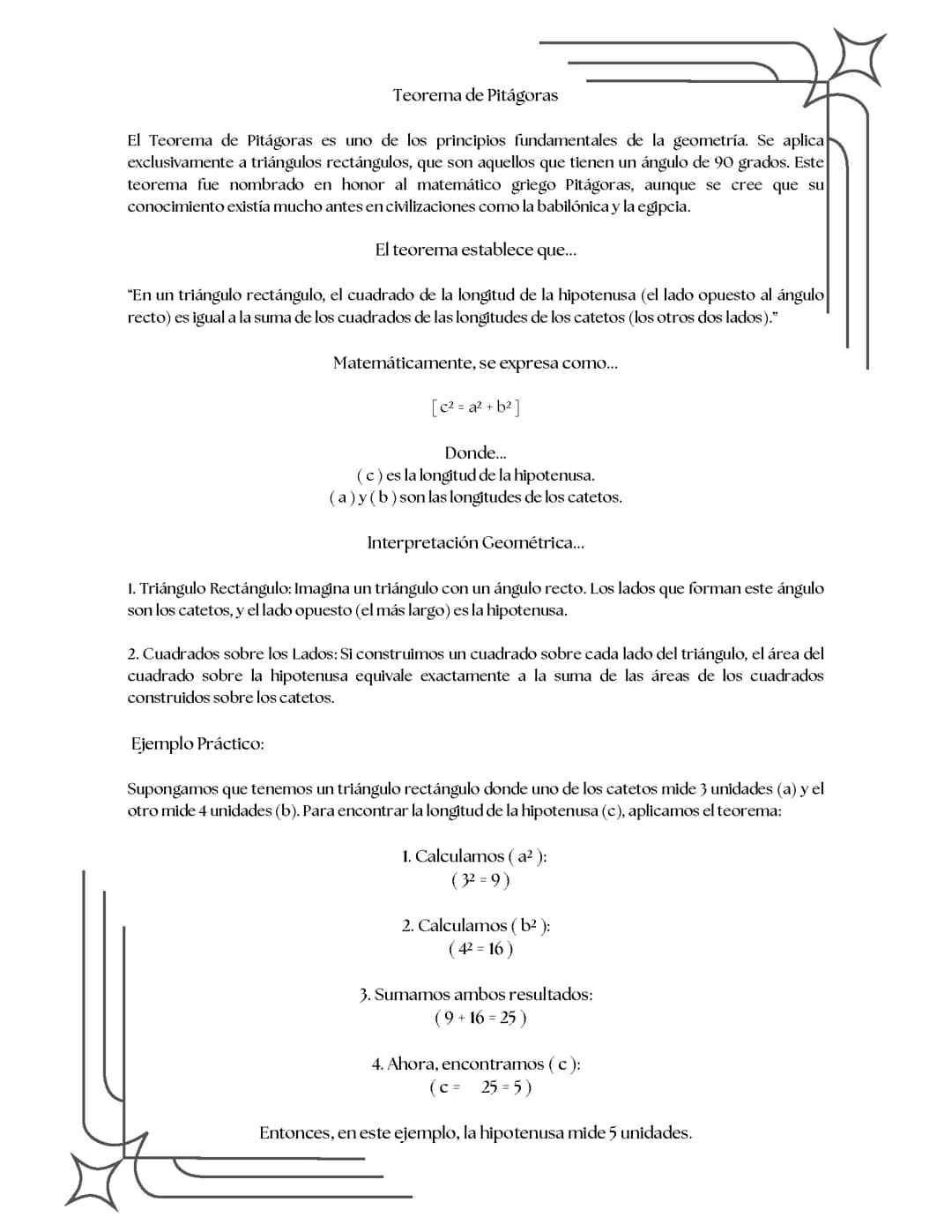 Teorema de Pitágoras 