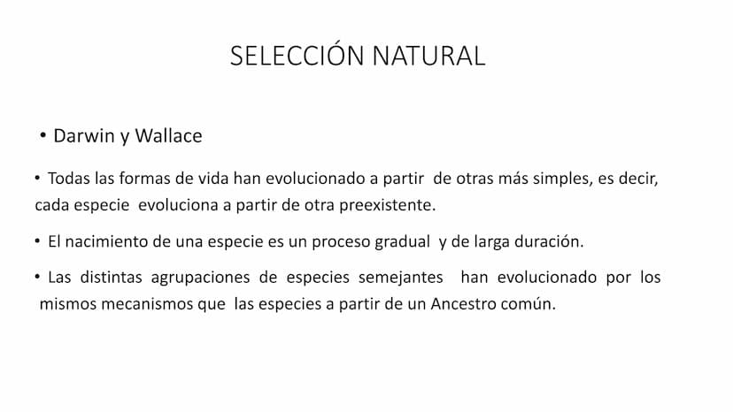 DEFINICIÓN
La evolución biológica es el proceso continuo de transformación
de las especies a través de cambios producidos en sucesivas
gener