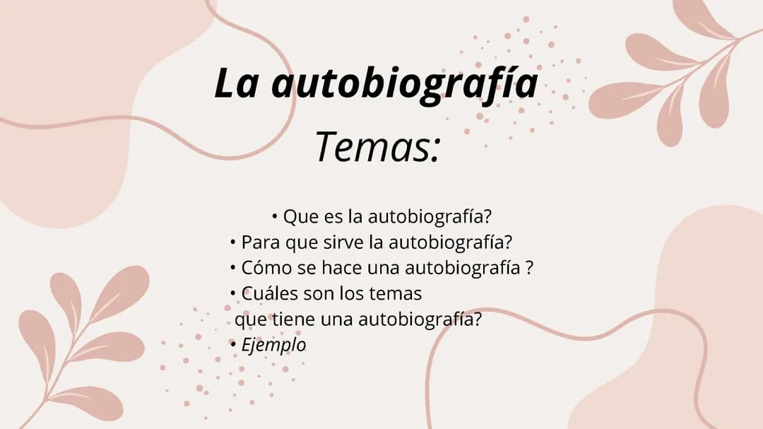 La autobiografía 