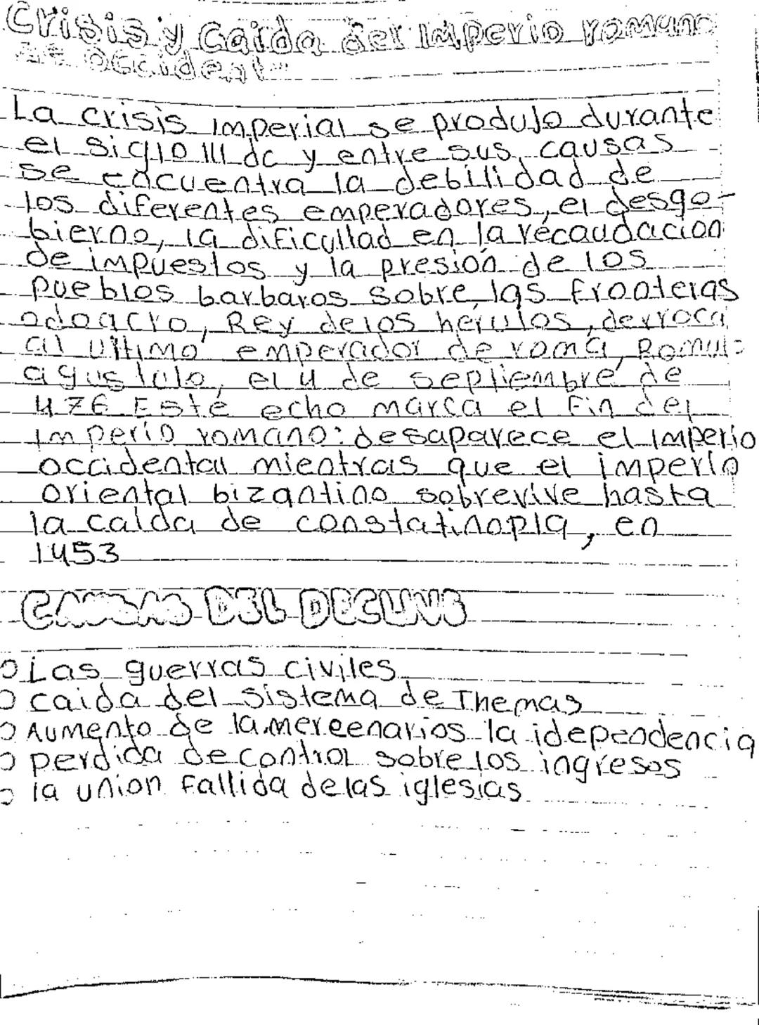Crisis y Caida der lmperio romun
At occident
La crisis imperial se produjo durante
el siglo lll do y entre sus causas
se encuentra la debili