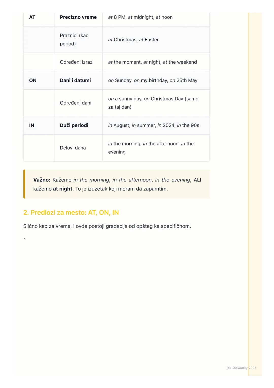 # Predlozi (Prepositions)

Predlozi (Prepositions) - Uvod

Predlozi su kratke reči (kao što su in, on, at, for, to, from) koje obično stoje
