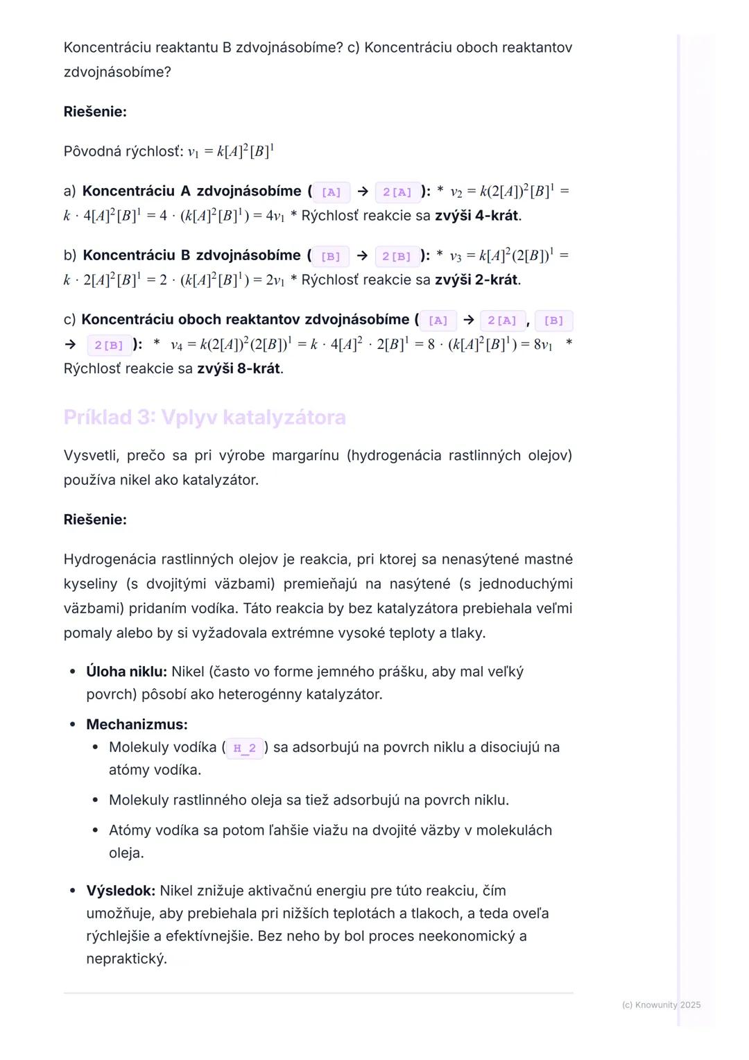 # Chemická kinetika

## Prehľad / Úvod

Chemická kinetika je oblasť chémie, ktorá sa zaoberá štúdiom rýchlosti,
akou prebiehajú chemické rea