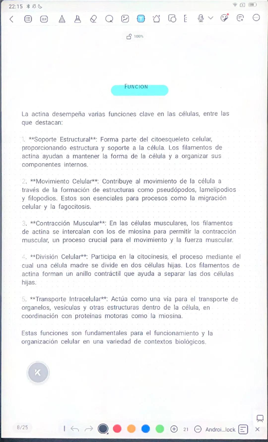 K
22:15
ש
A A
E
MIOSINA
La miosina es una proteína motora clave en las células musculares
y en otros tipos de células. Su principal función 