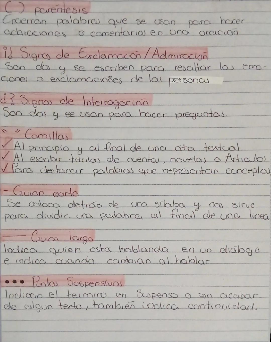 # Los Signos de Puntuación

• Punto

✓ Indica el fin de una oración

Se usa después de una abreviatura.

Punto y seguido

✓ Separa Oraciones