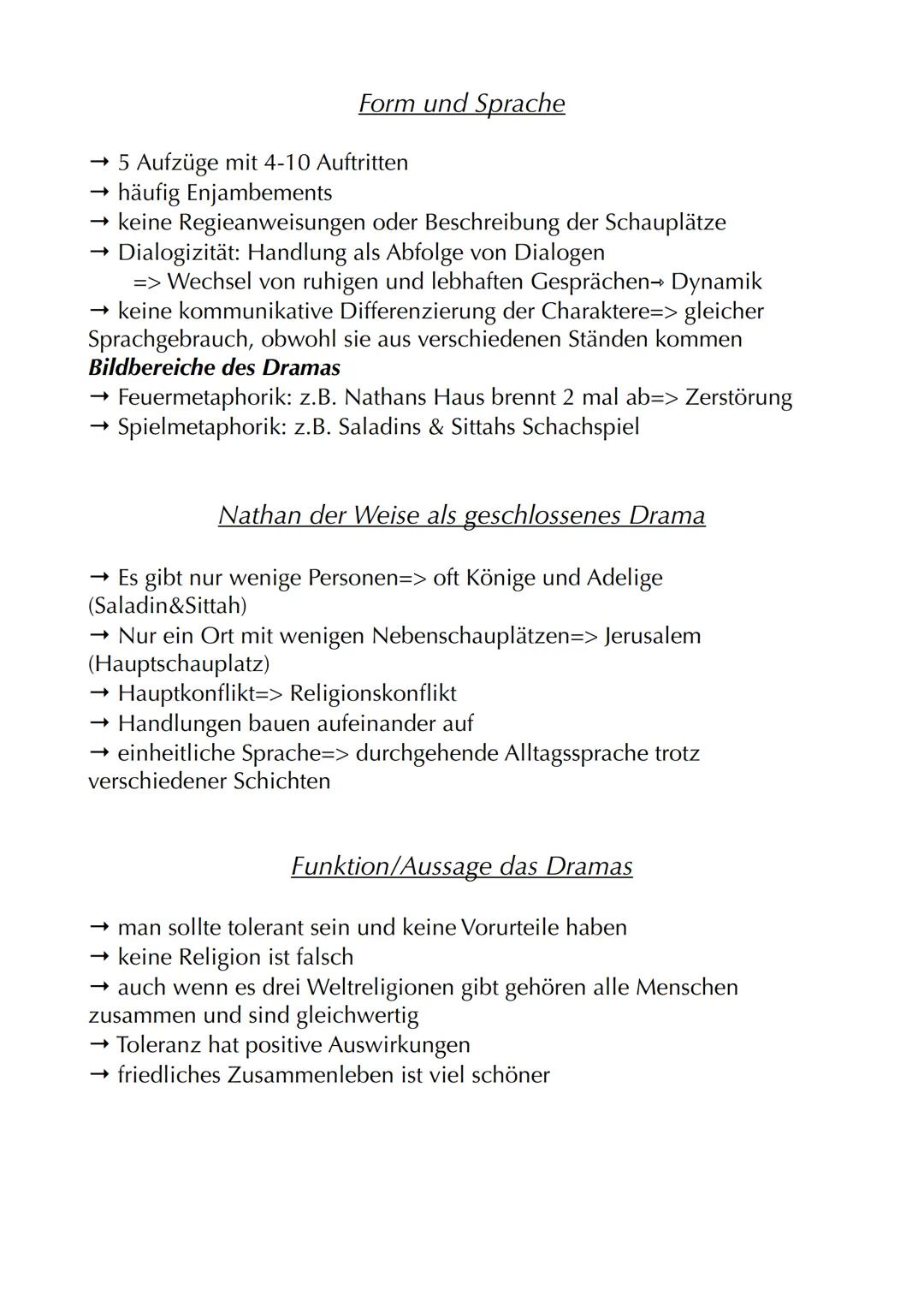 # Nathan der Weise

Autor: Gotthold Ephraim Lessing
Jahr: 1779
Textsorte: Dramatisches Gedicht
Aufbau: 5 Aufzüge/Akte mit jeweiligen Auftrit