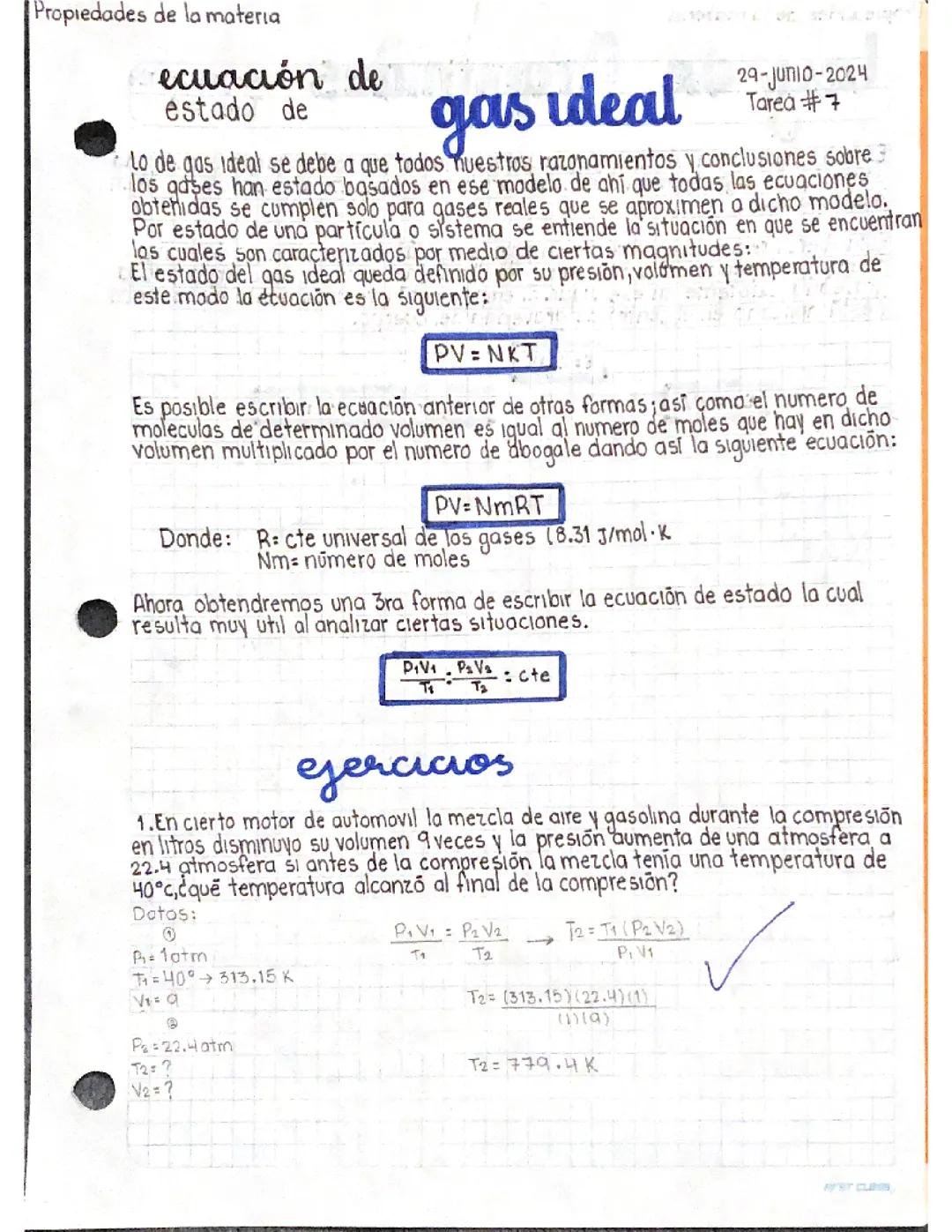 Concepto de Gas Ideal y Ejemplos Prácticos