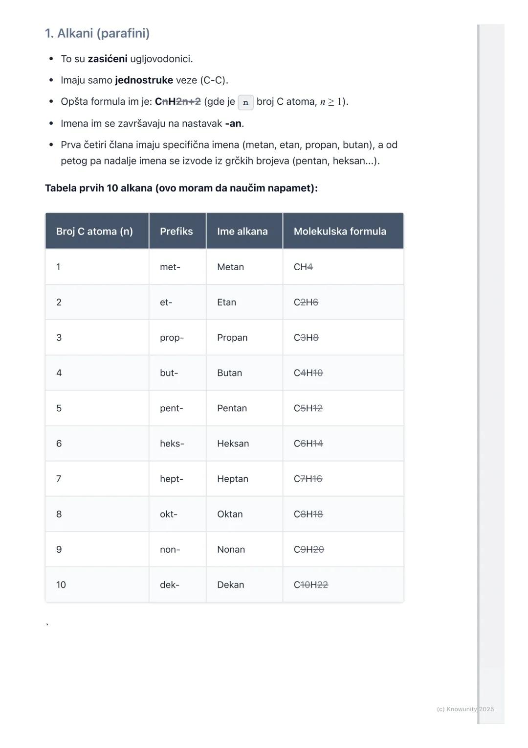 # Ugljovodonici

## Uvod u ugljovodonike

Ugljovodonici su najjednostavnija organska jedinjenja. Zovu se tako jer su
izgrađeni samo od atoma