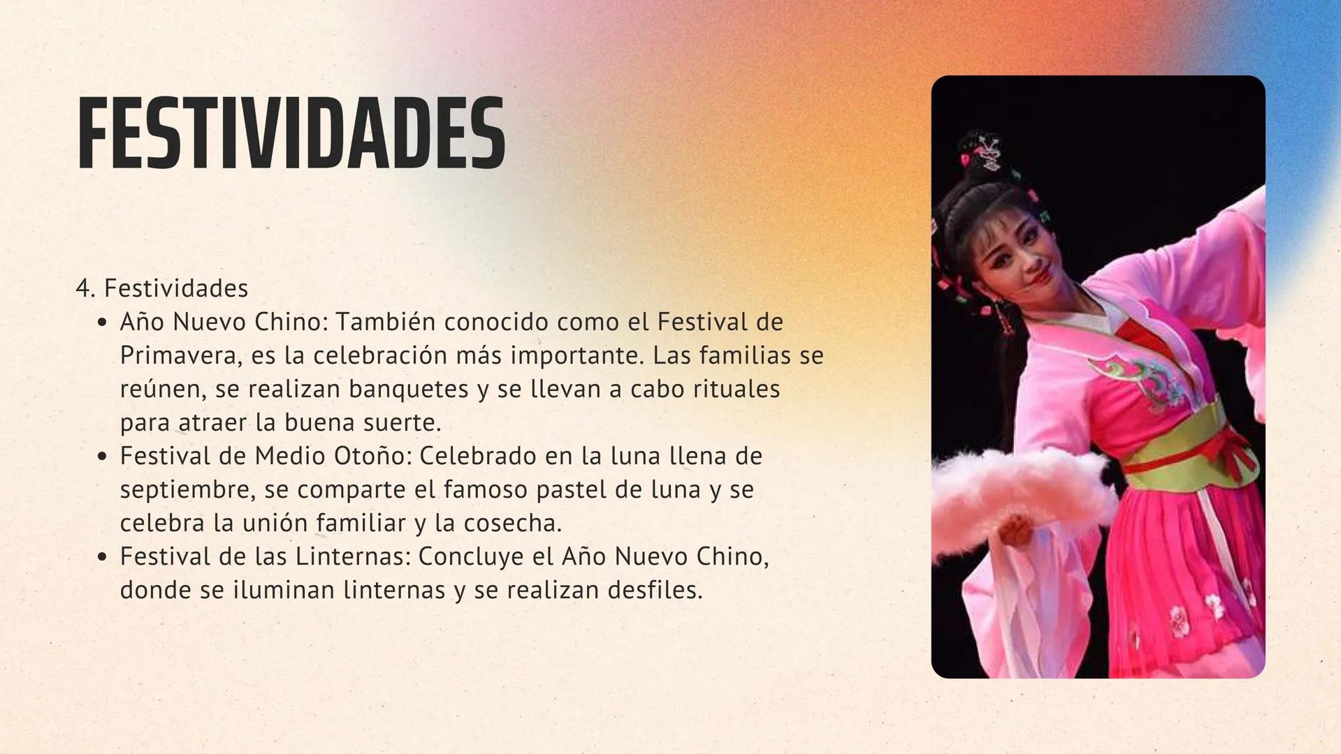 # FILOSOFIA Y
# RELIGION

1. Filosofía y Religión

*   Confucianismo: Fundado por Confucio, se centra en la moralidad,
    la ética y la imp