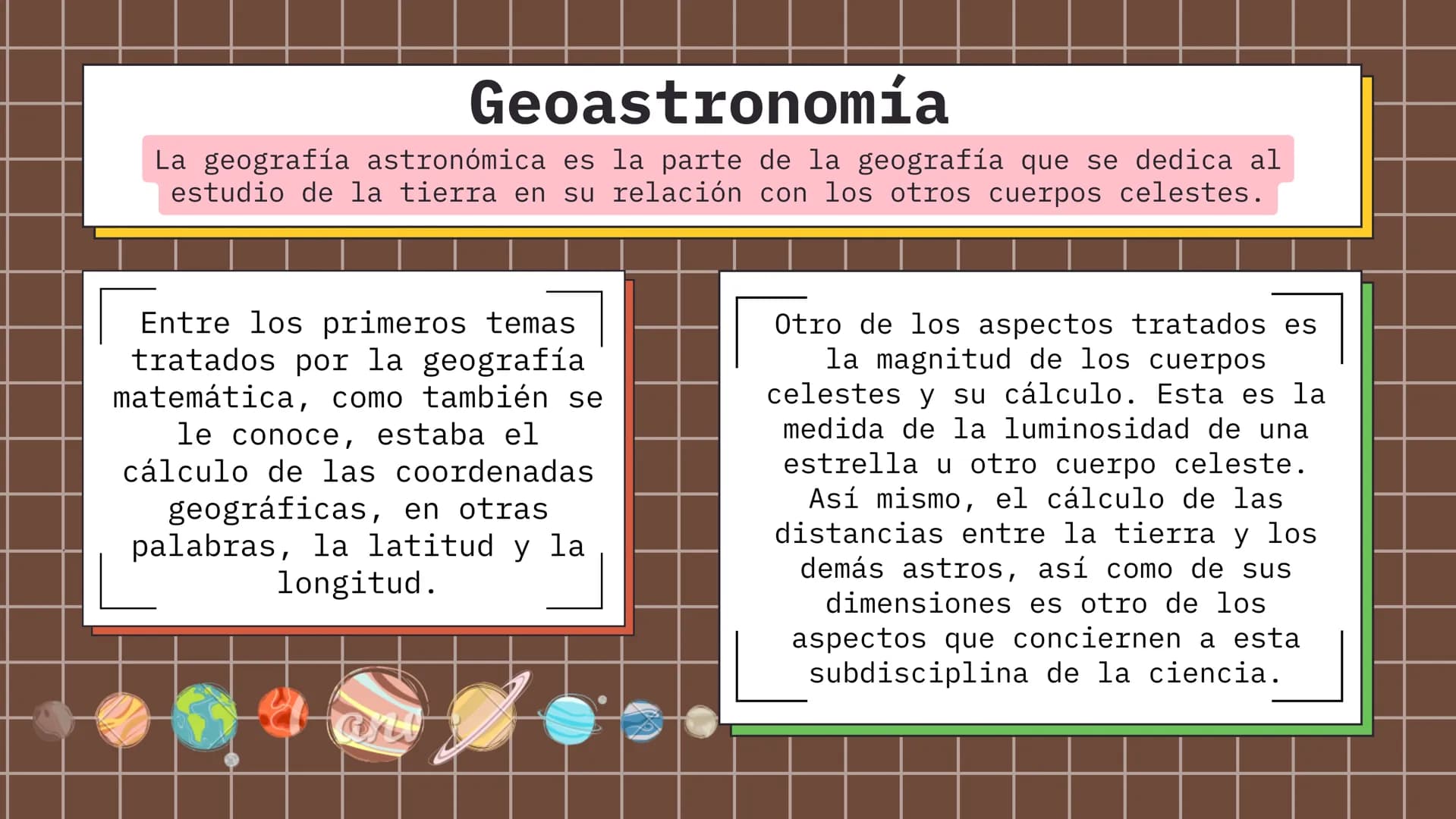 La
Geografía
general
Y SUS RAMAS ¿Qué es?
Estudia las variaciones de las
distribuciones tanto espaciales
como de la superficie terrestre,
as