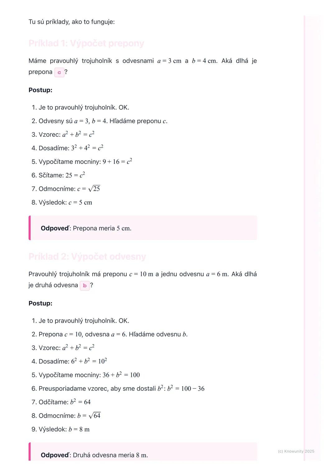 # Pytagorova veta a jej použitie

Úvod do Pytagorovej vety

Pytagorova veta je super dôležitá vec v matematike, hlavne v geometrii.
Pomáha n