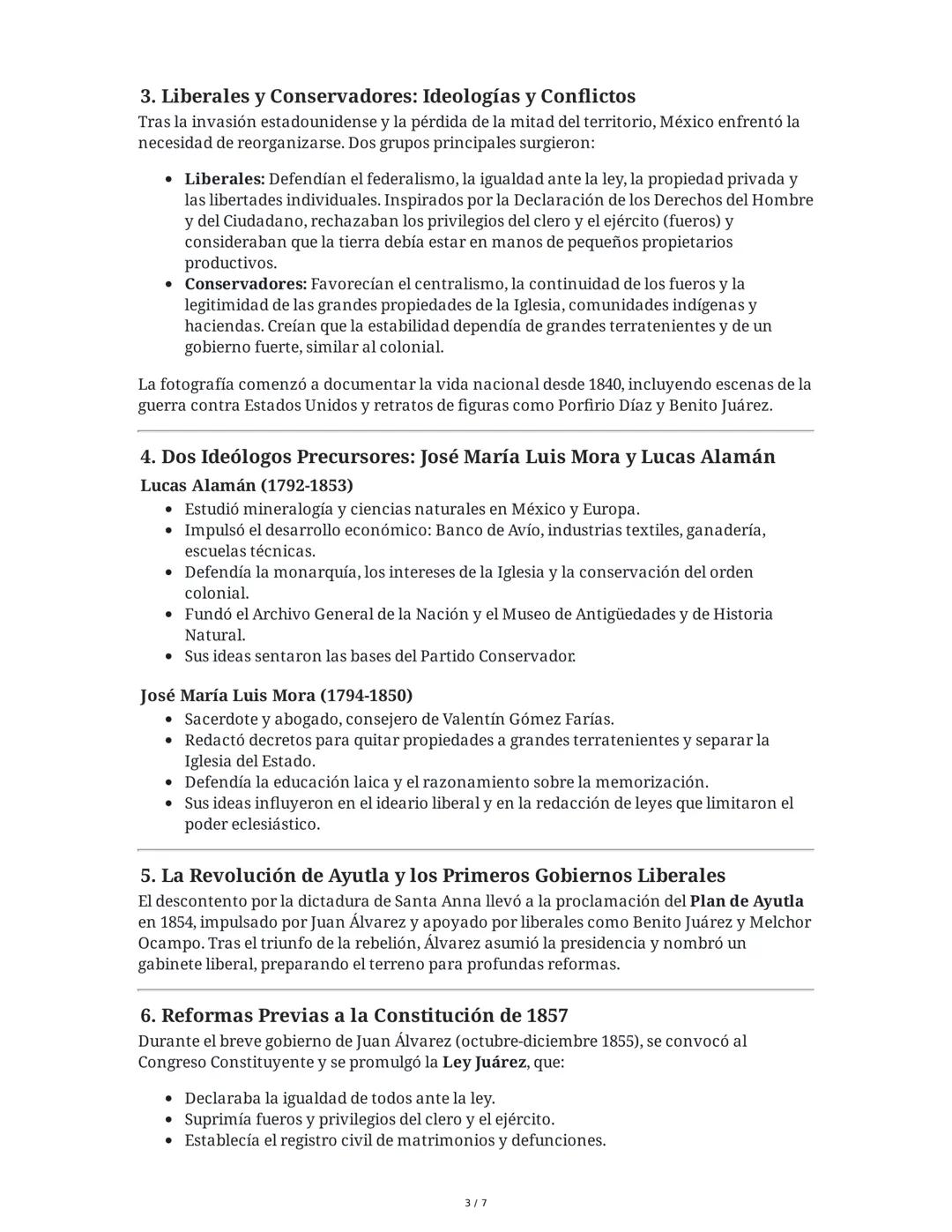 La Reforma en México (1855-1876)
1. La Dictadura de Santa Anna y la Venta de La Mesilla
Tras la retirada de los ejércitos estadounidenses, M