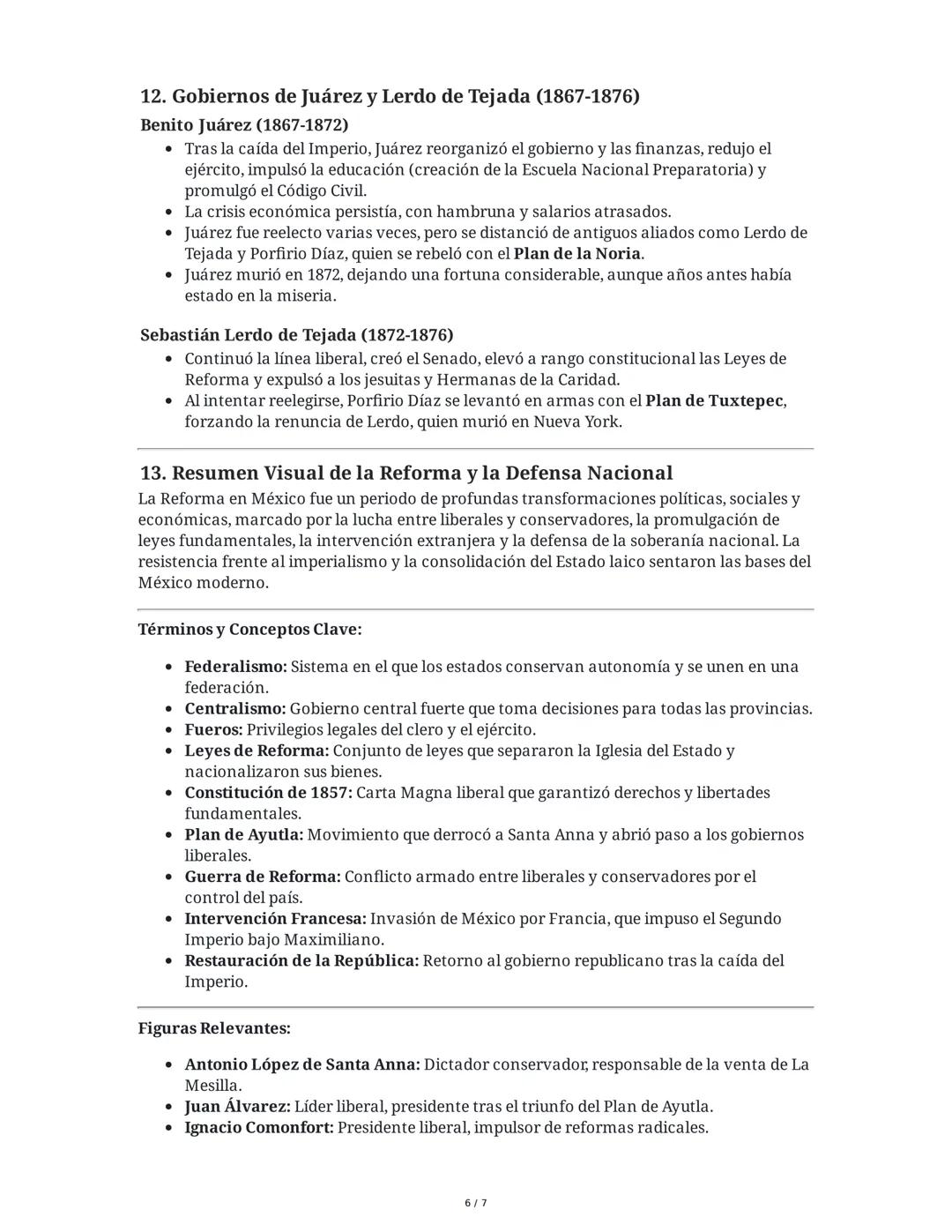La Reforma en México (1855-1876)
1. La Dictadura de Santa Anna y la Venta de La Mesilla
Tras la retirada de los ejércitos estadounidenses, M