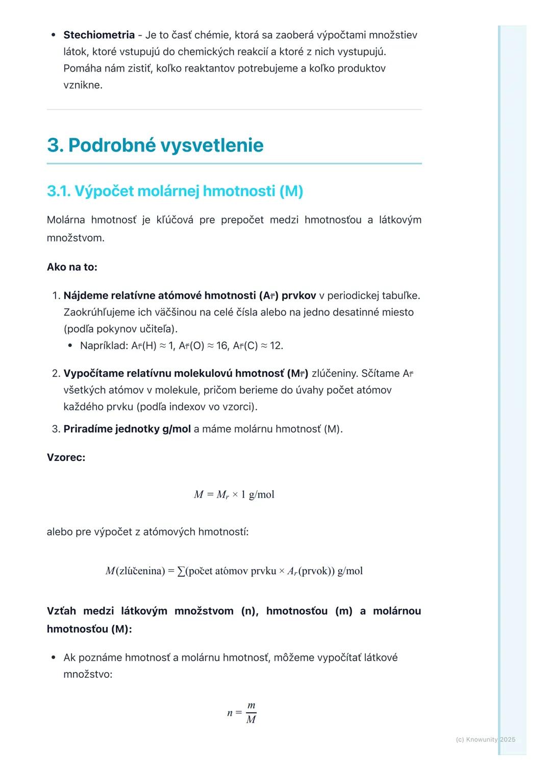 # Výpočty v chémii

## 1. Úvod do chemických výpočtov

V chémii je super dôležité vedieť nielen, čo sa s čím spája, ale aj koľko toho
potreb