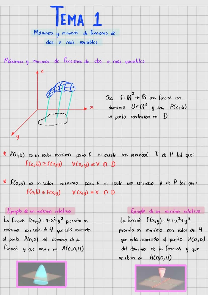 Temario
1 Máximos y minimos
2= Funciones Vectoriales
3: Integrales de línea
4- Integrales multiples
de funciones de dos 。 mais variables y o