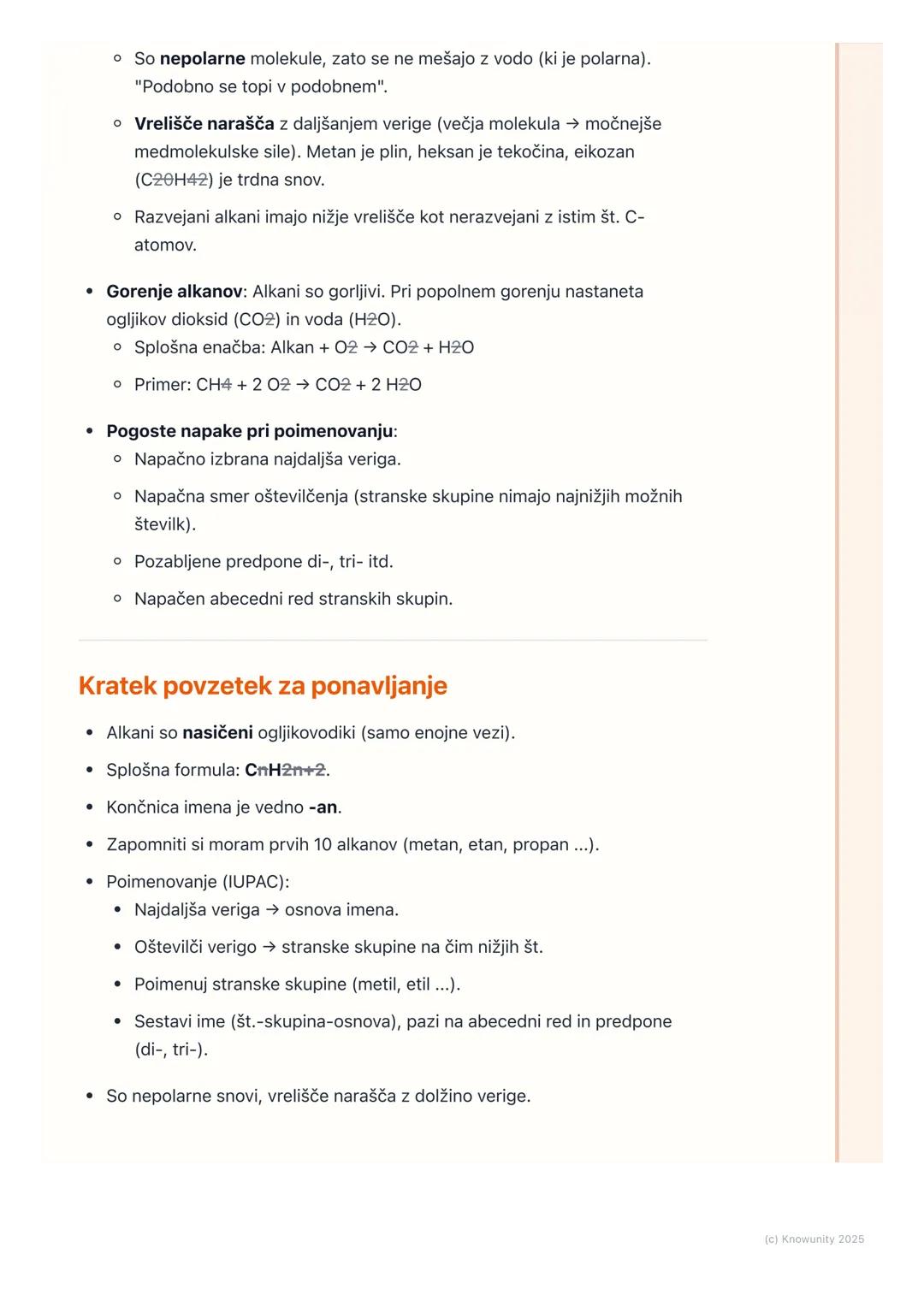 # Ogljikovodiki – Alkani

Splošno o alkanih

Alkani so ogljikovodiki. To pomeni, da so zgrajeni samo iz atomov ogljika (C) in
vodika (H). So