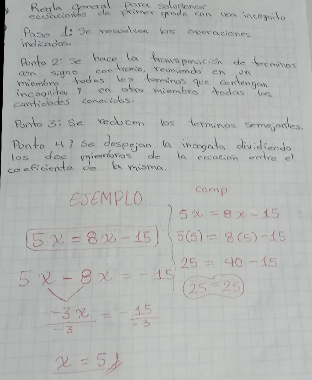 Ecuaciones de Primer Grado: Guía Paso a Paso