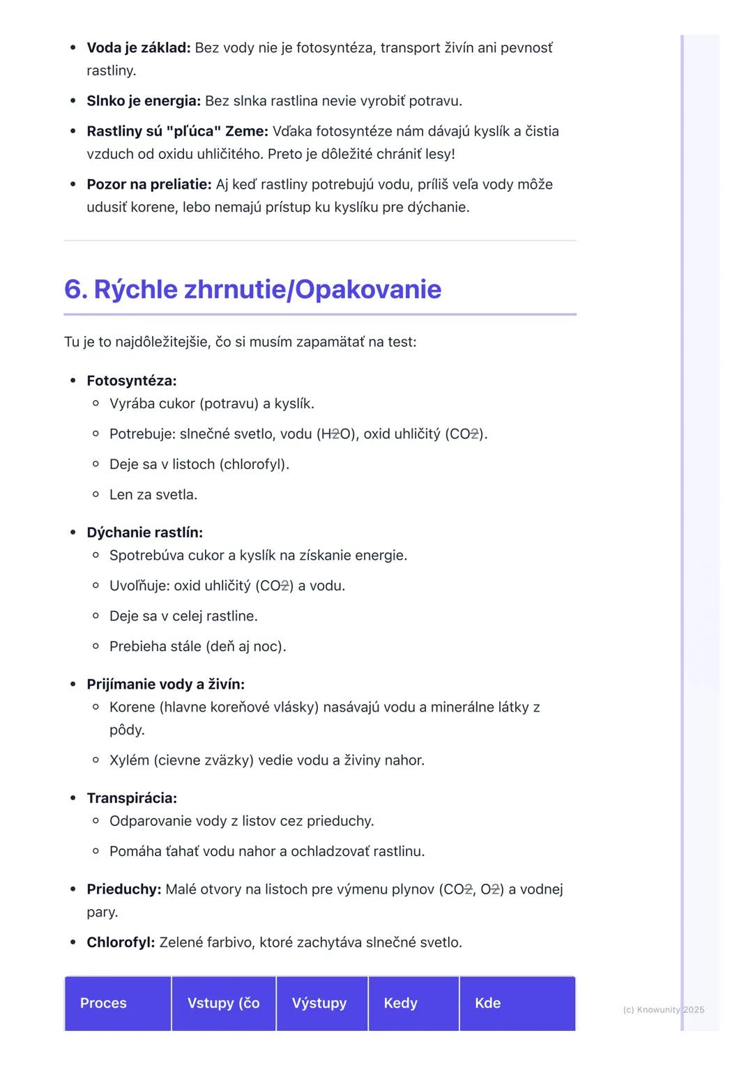 # Životné procesy rastlín

## 1. Prehľad životných procesov rastlín

Rastliny sú živé organizmy, rovnako ako my alebo zvieratá. To znamená, 