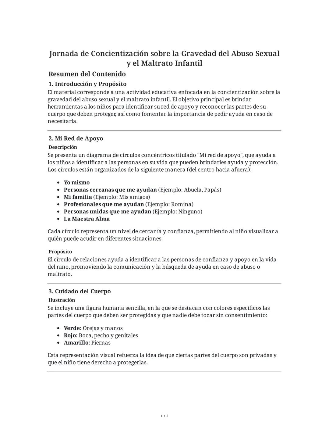 Protección Infantil: Aprendiendo a Cuidar y Prevenir