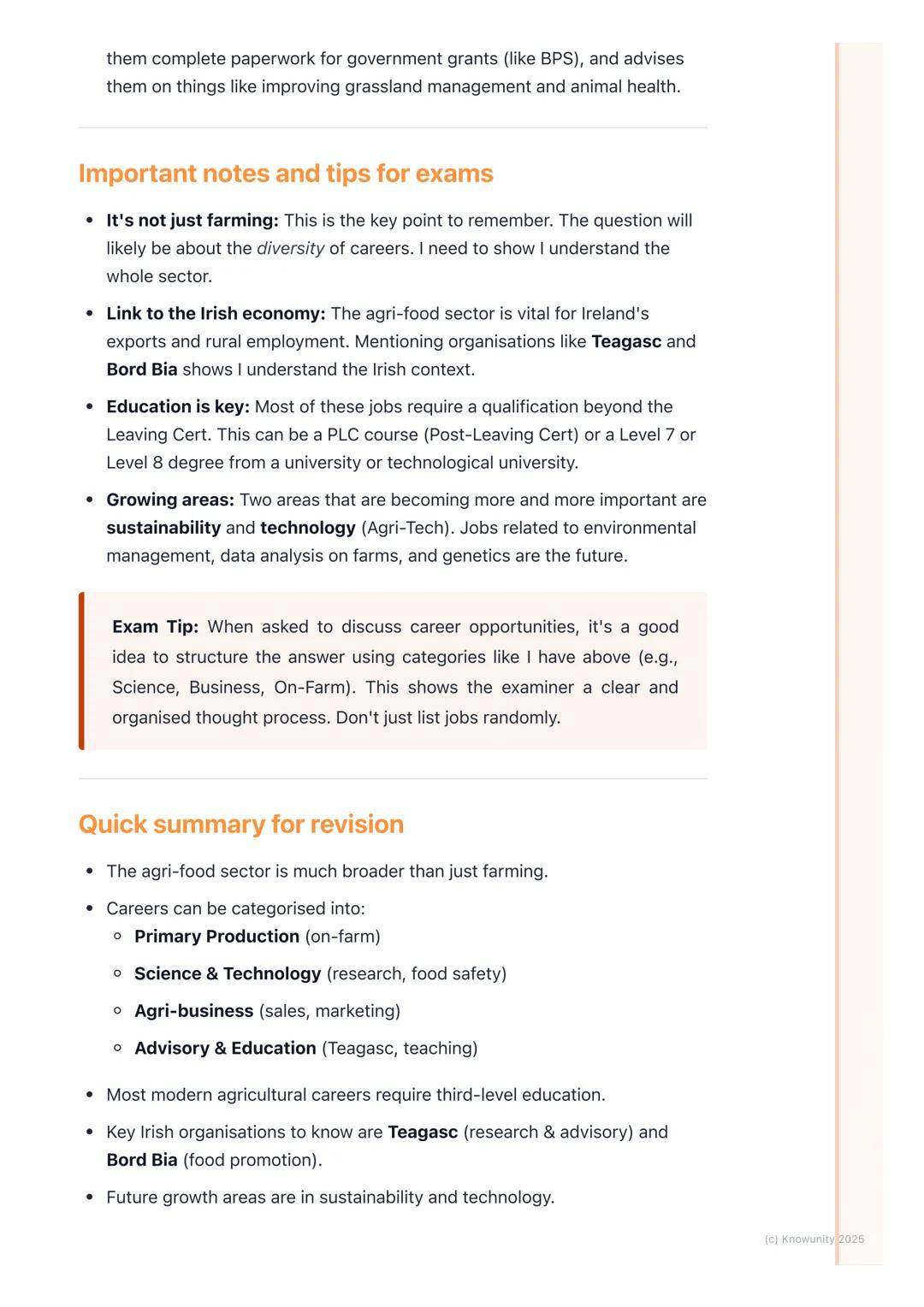 # Career Opportunities in
Agriculture

An overview of career opportunities

Agriculture is a huge part of the Irish economy, so it's not jus