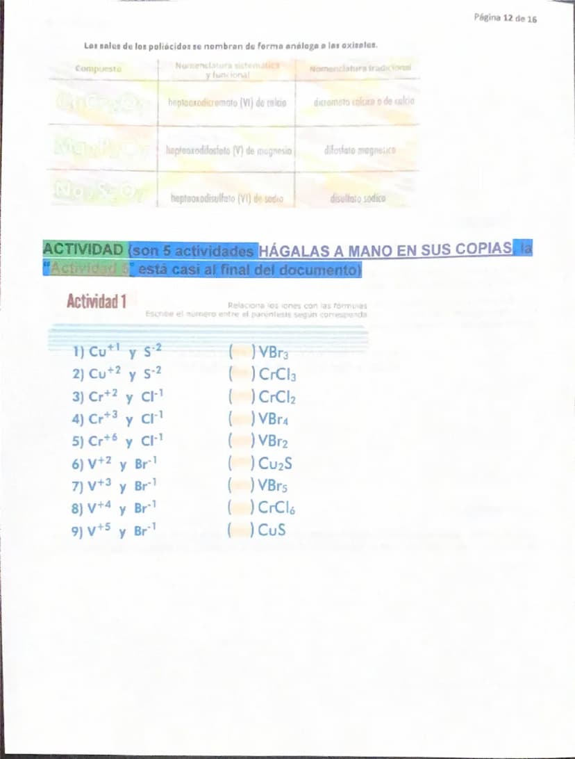Página 1 de 16
QUÍMICA I
NOMENCLATURA DE FUNCIONES QUIMICAS INORGÁNICAS J/21/nov/2024
JAM
Reglas de nomenclatura
La nomenclatura quimica es 