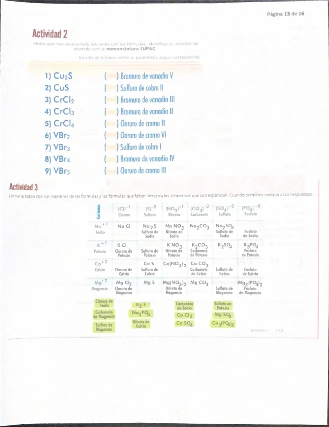 Página 1 de 16
QUÍMICA I
NOMENCLATURA DE FUNCIONES QUIMICAS INORGÁNICAS J/21/nov/2024
JAM
Reglas de nomenclatura
La nomenclatura quimica es 
