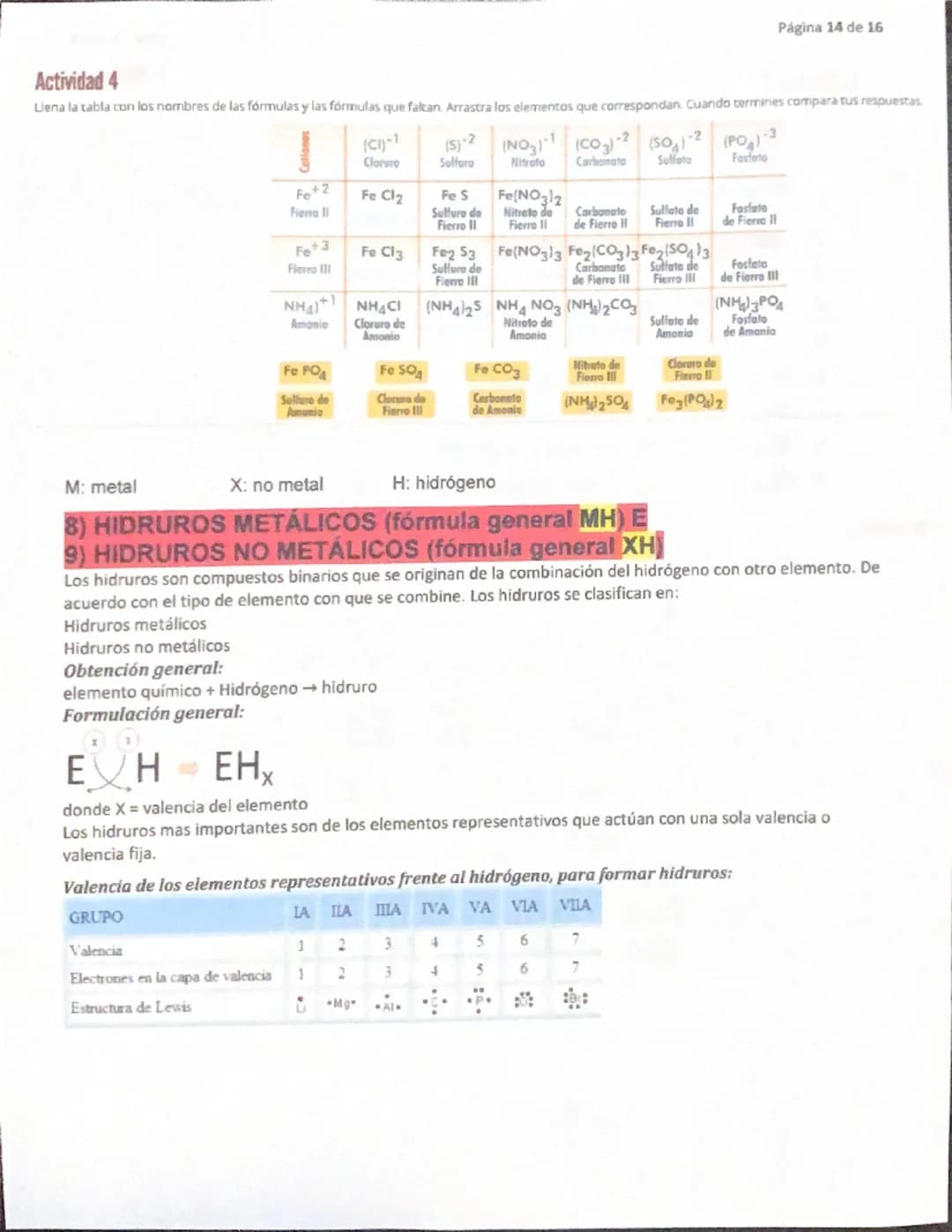 Página 1 de 16
QUÍMICA I
NOMENCLATURA DE FUNCIONES QUIMICAS INORGÁNICAS J/21/nov/2024
JAM
Reglas de nomenclatura
La nomenclatura quimica es 