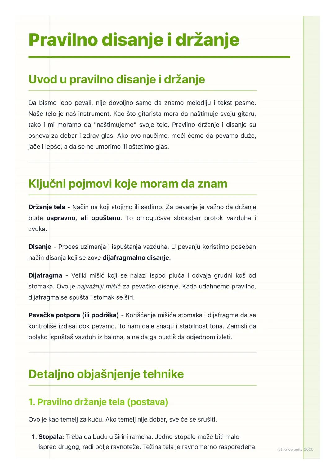 # Pravilno disanje i držanje

Uvod u pravilno disanje i držanje

Da bismo lepo pevali, nije dovoljno samo da znamo melodiju i tekst pesme.
N