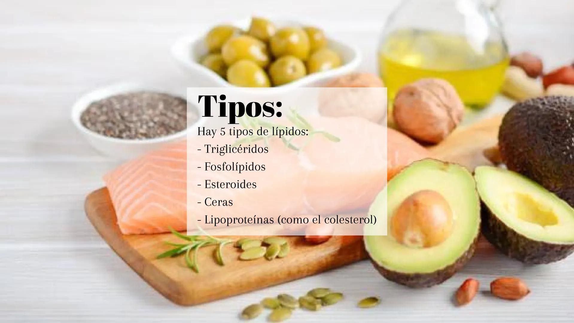 ## ¿Qué son?:

Los lípidos son moléculas orgánicas que incluyen
grasas, aceites y fosfolípidos, esenciales para
almacenar energía. ## Tipos: