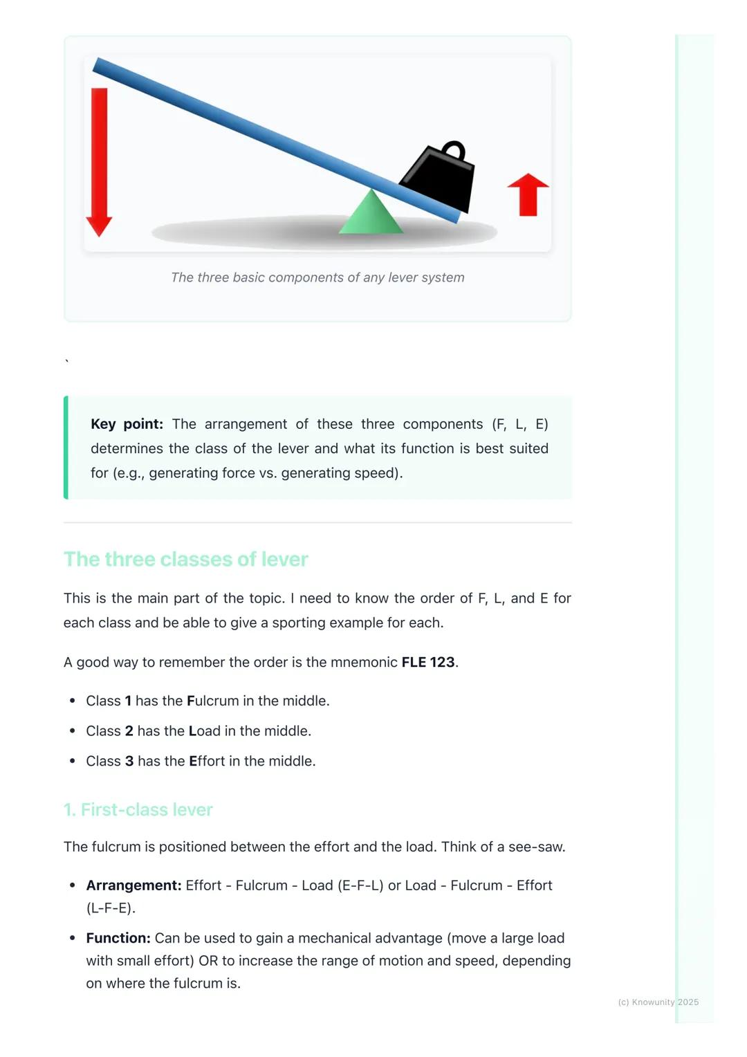 # Levers in the Human Body

What are levers in the body?

A lever is a rigid bar that moves on a fixed point called a fulcrum when a force
(
