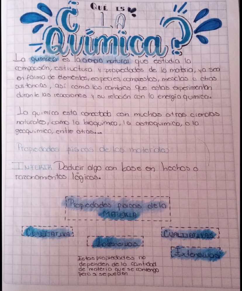 La
QUE ES
10
CL
Química
quimica es la ciencia natural que estudia la
compocisión, estructura y propiedades de la materia, ya sea
en forma de