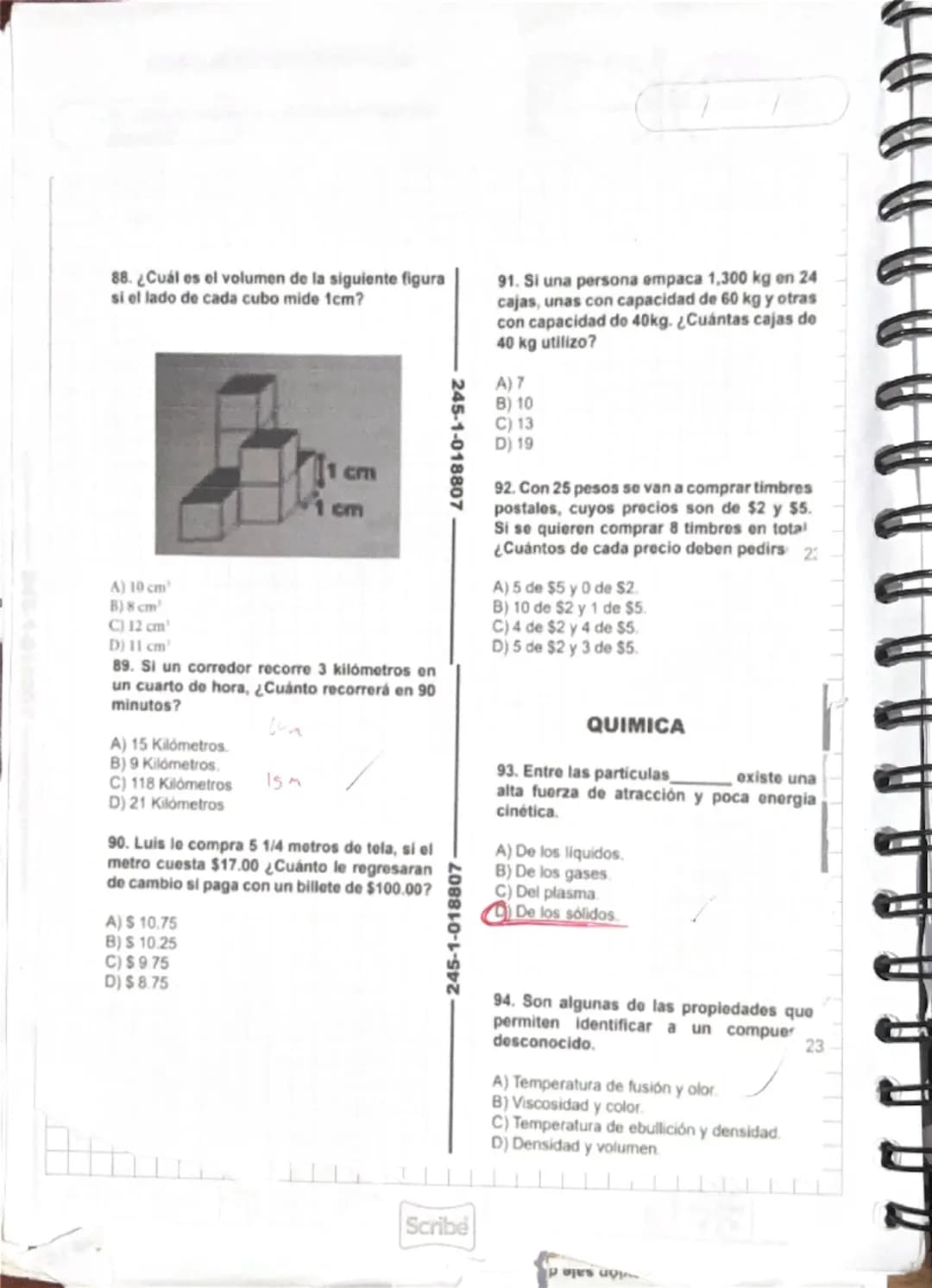 MATEMÁTICAS
1. Se sabe que en una población una de cada
ocho personas es niño. Si en una fiesta de
esa población hay 400 personas. ¿Cuántos
