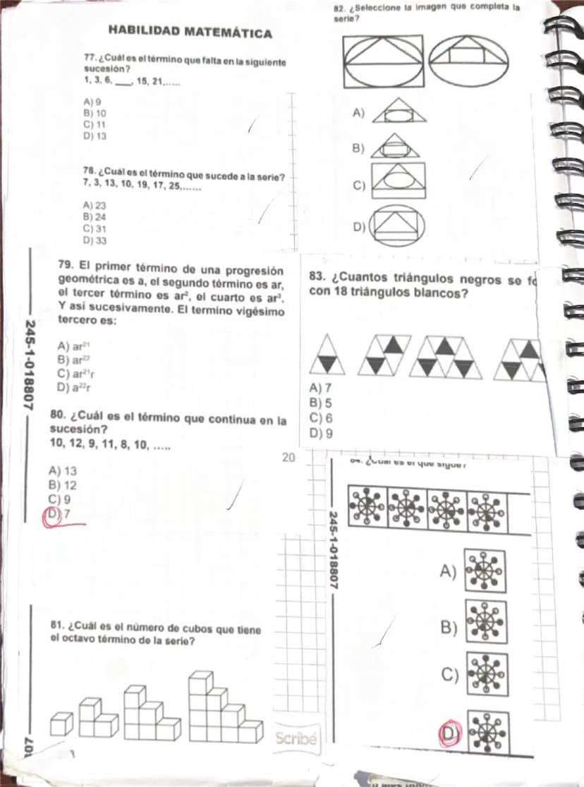 MATEMÁTICAS
1. Se sabe que en una población una de cada
ocho personas es niño. Si en una fiesta de
esa población hay 400 personas. ¿Cuántos
