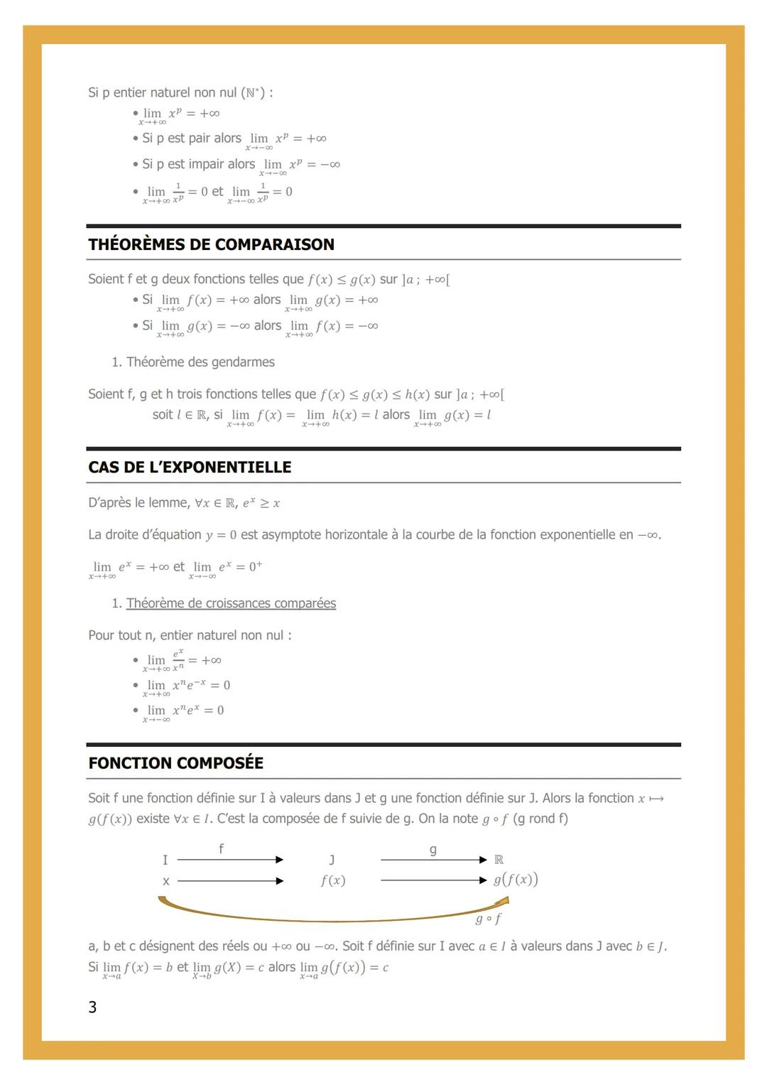 # 5- LIMITES DE
FONCTIONS

LIMITES EN +∞ ET-08

1. Limite infinie

f a pour limite +0∞ (resp. -co) lorsque x tends vers +∞ si pour tout réel