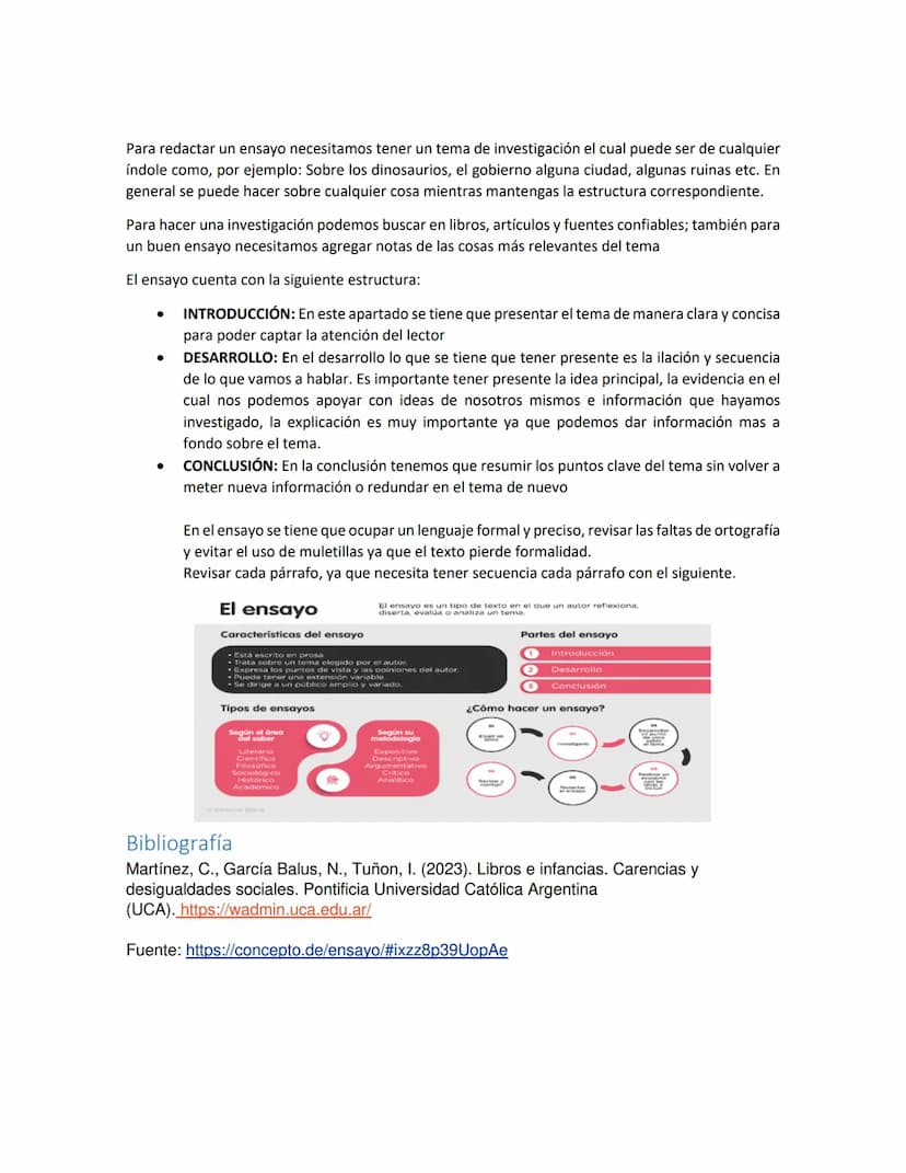 Para redactar un ensayo necesitamos tener un tema de investigación el cual puede ser de cualquier
índole como, por ejemplo: Sobre los dinosa