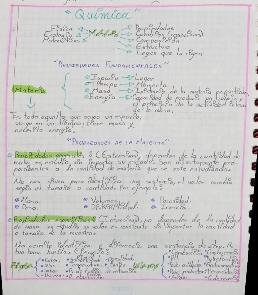 "Quimica"

Fisica
Ecologia Materia
Matematicas

Materia
↓
Propiedades
Combosacciones
Estructura
Le
Leges que la rigen

"PROPIEDADES FUNDAMEN