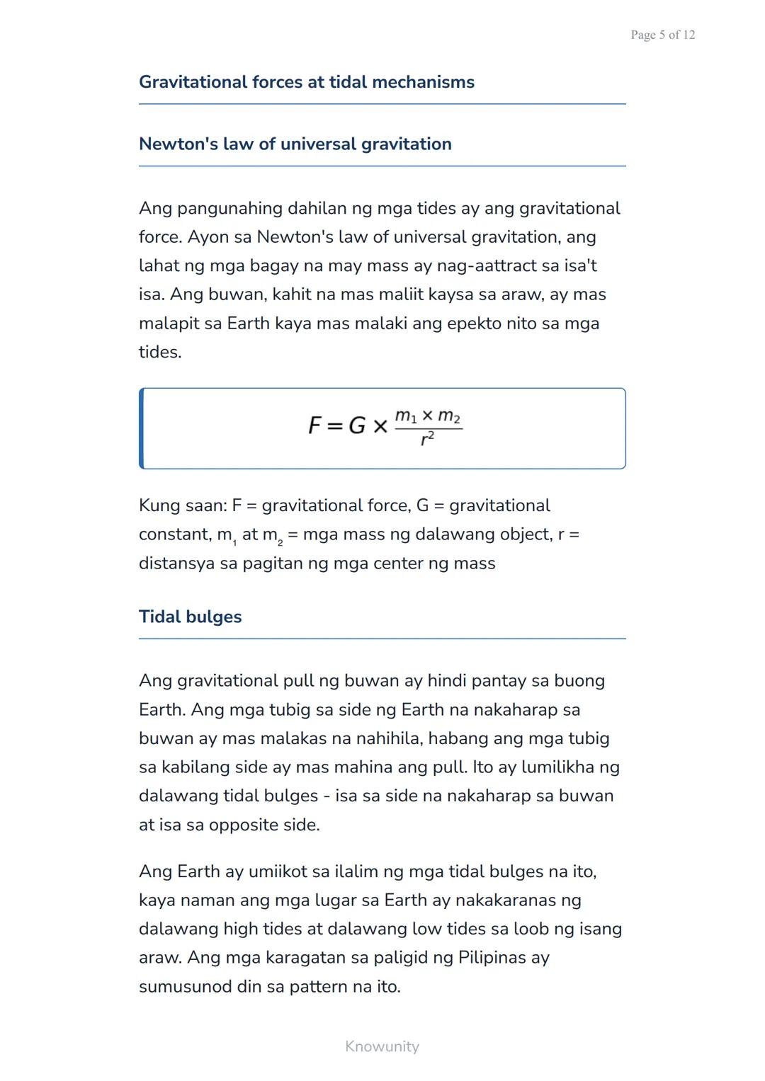 Pag-aaral ng Solar System: Paggalaw ng Buwan at
Epekto sa Tides
Pag-unawa sa paggalaw ng buwan at kung
paano ito nakakaapekto sa tides
Mga L