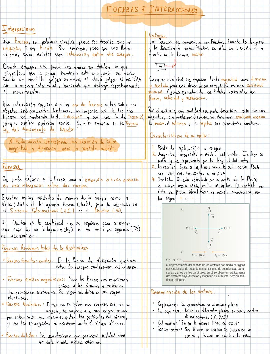 Interacciones
FUERZAS E INTERACCIONES.
Una fuerza, en palabras simples, puede ser descrita como un
строзол
o un tirón. Sin embargo, para que