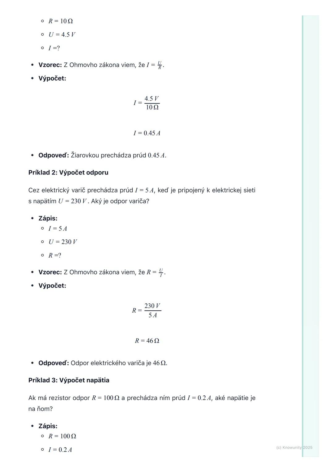 # Elektrické napätie a odpor

1. Prehľad a úvod

Ahoj! Dnes si zopakujeme veľmi dôležité veci z fyziky elektrické napätie a
odpor. Sú to zák