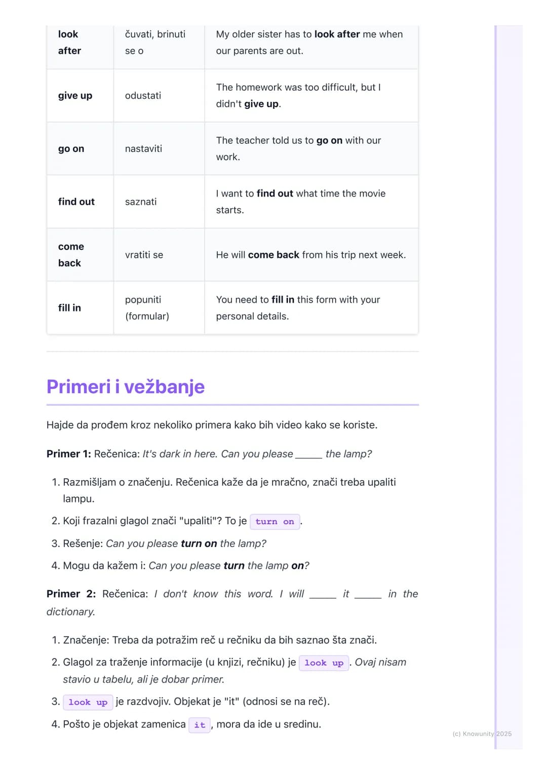 # Frazalni glagoli (Phrasal
Verbs)

Šta su frazalni glagoli?

Frazalni glagoli su jako česti u engleskom jeziku, posebno u svakodnevnom
govo