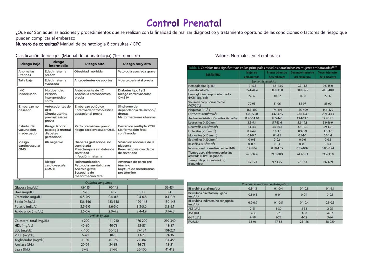Control Prenatal
¿Que es? Son aquellas acciones y procedimientos que se realizan con la finalidad de realizar diagnostico y tratamiento opor