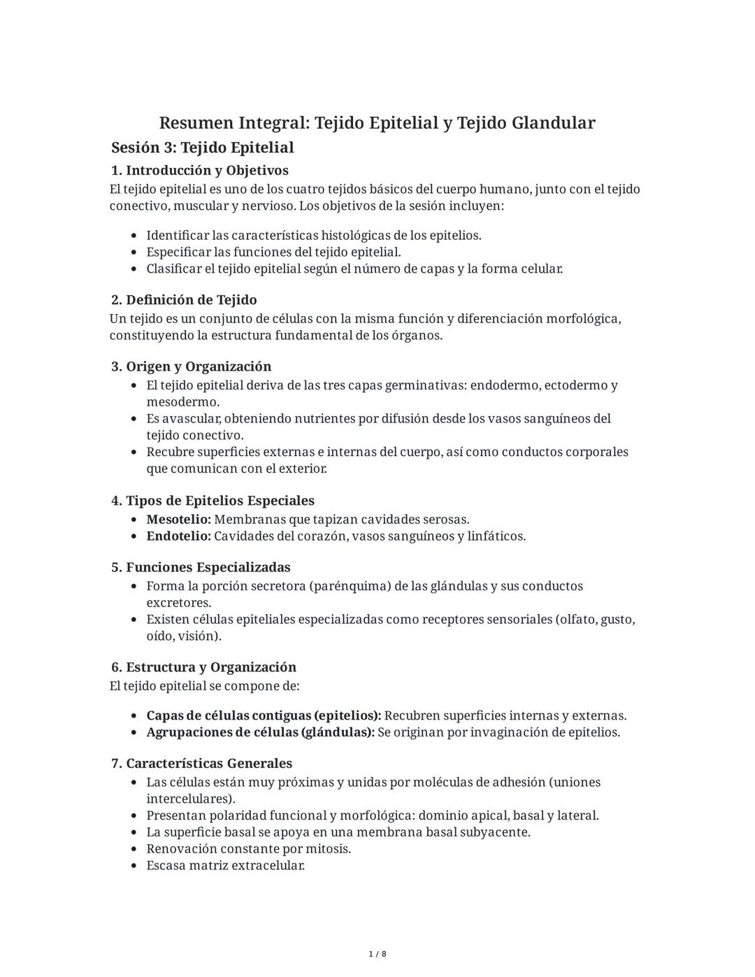 Todo sobre el Tejido Epitelial: Tipos, Funciones y Más