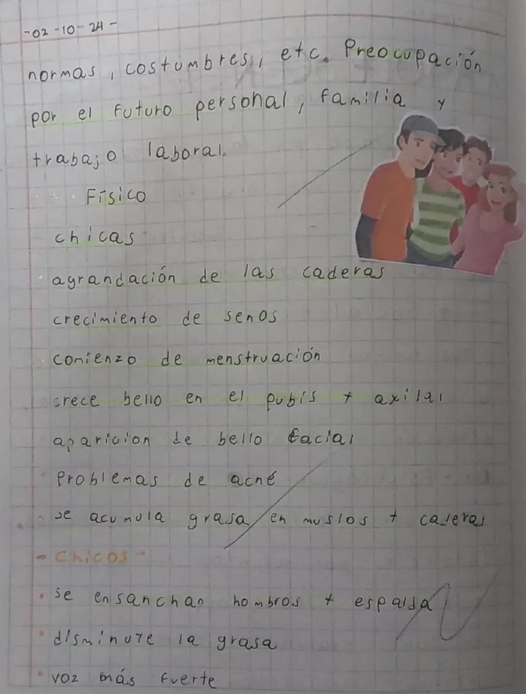 -02-10-24-
ADOLESCENCIA
•Infografia.
*Es la etapa por la que todos pasamos,
Aprox. a los 10- años en mujeres y
en hombres -  •Incluyen 3 tip