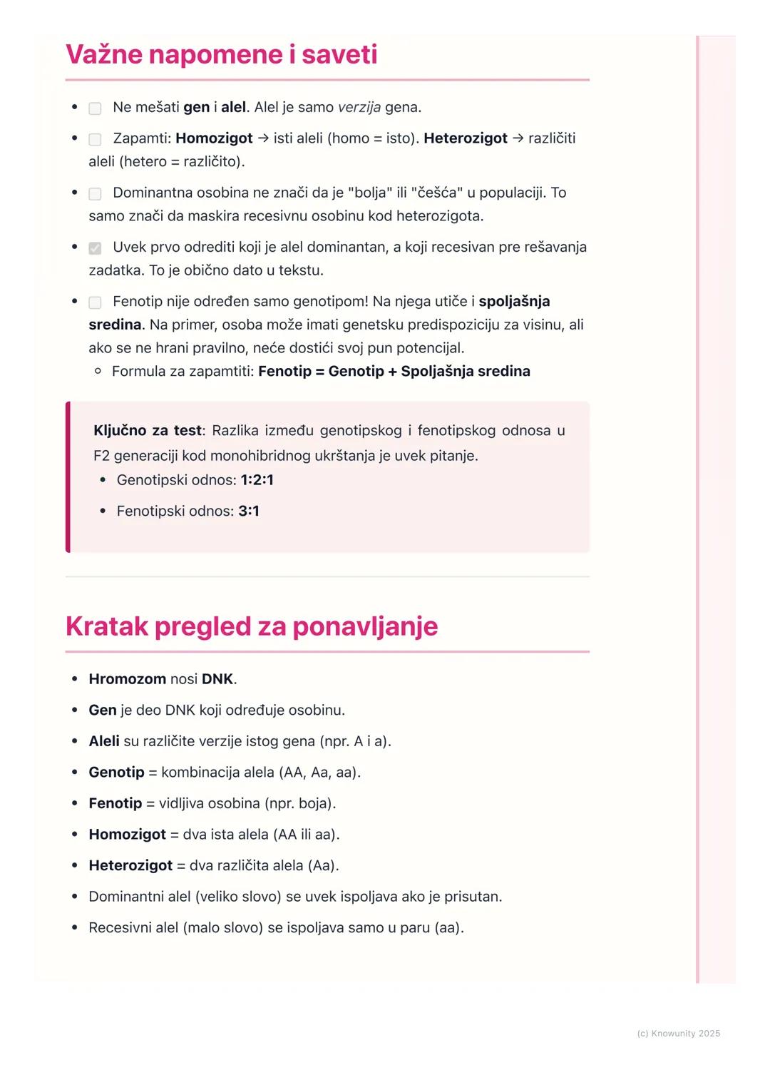 # Osnovni genetički pojmovi

Uvod u osnovne genetičke pojmove

Genetika je nauka o nasleđivanju. Proučava kako se osobine prenose sa
roditel