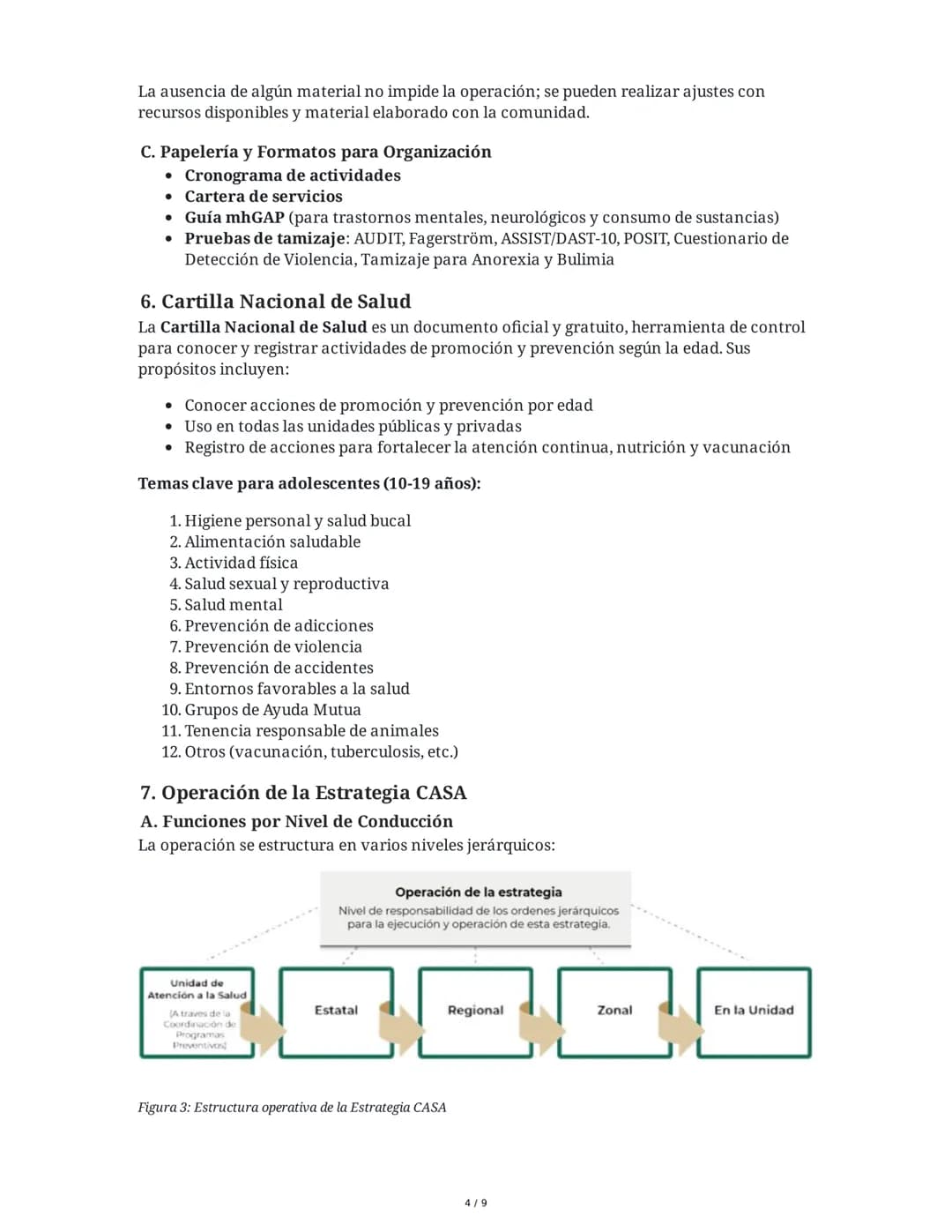 Lineamiento de la Estrategia del Centro de Atención a la Salud
del Adolescente (CASA) - IMSS-BIENESTAR
1. Introducción
El Modelo de Atención