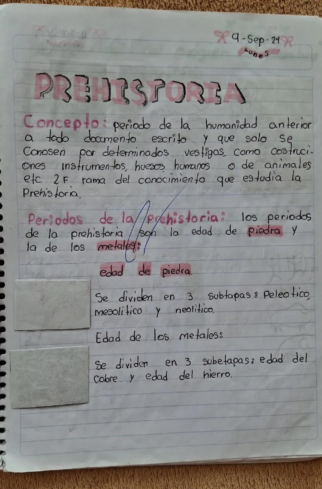 C-993
9-Sep-24
Lunes
PREHRSPORBA
Concepto periodo de la humanidad anterior
a todo documento escrito Y que solo Se
Conosen por determinados v