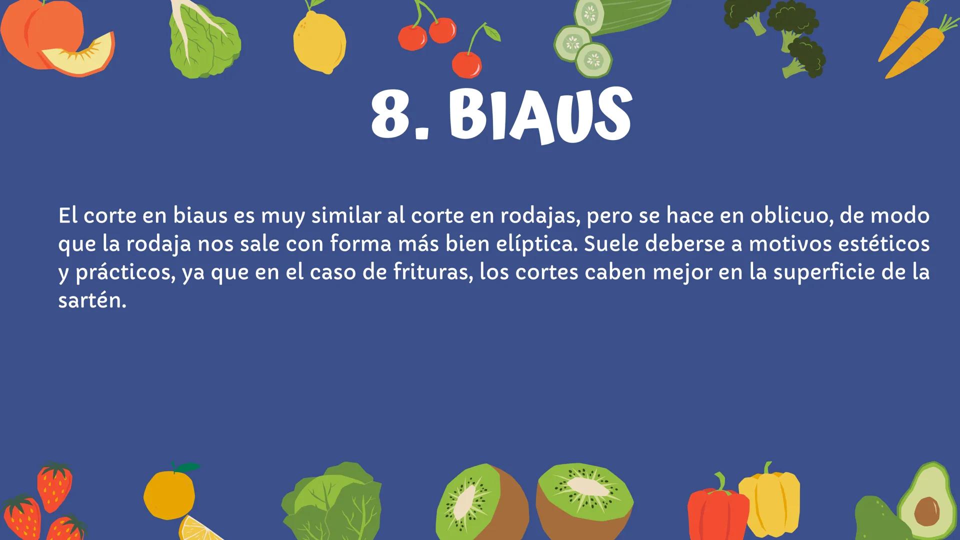 1.
JULIANA
Empezamos con el corte más popular de todos, ya que es el más practicado y el
que más usos tiene. La juliana es un tipo de corte 