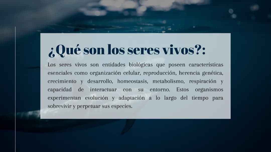 Características de los seres vivos 
