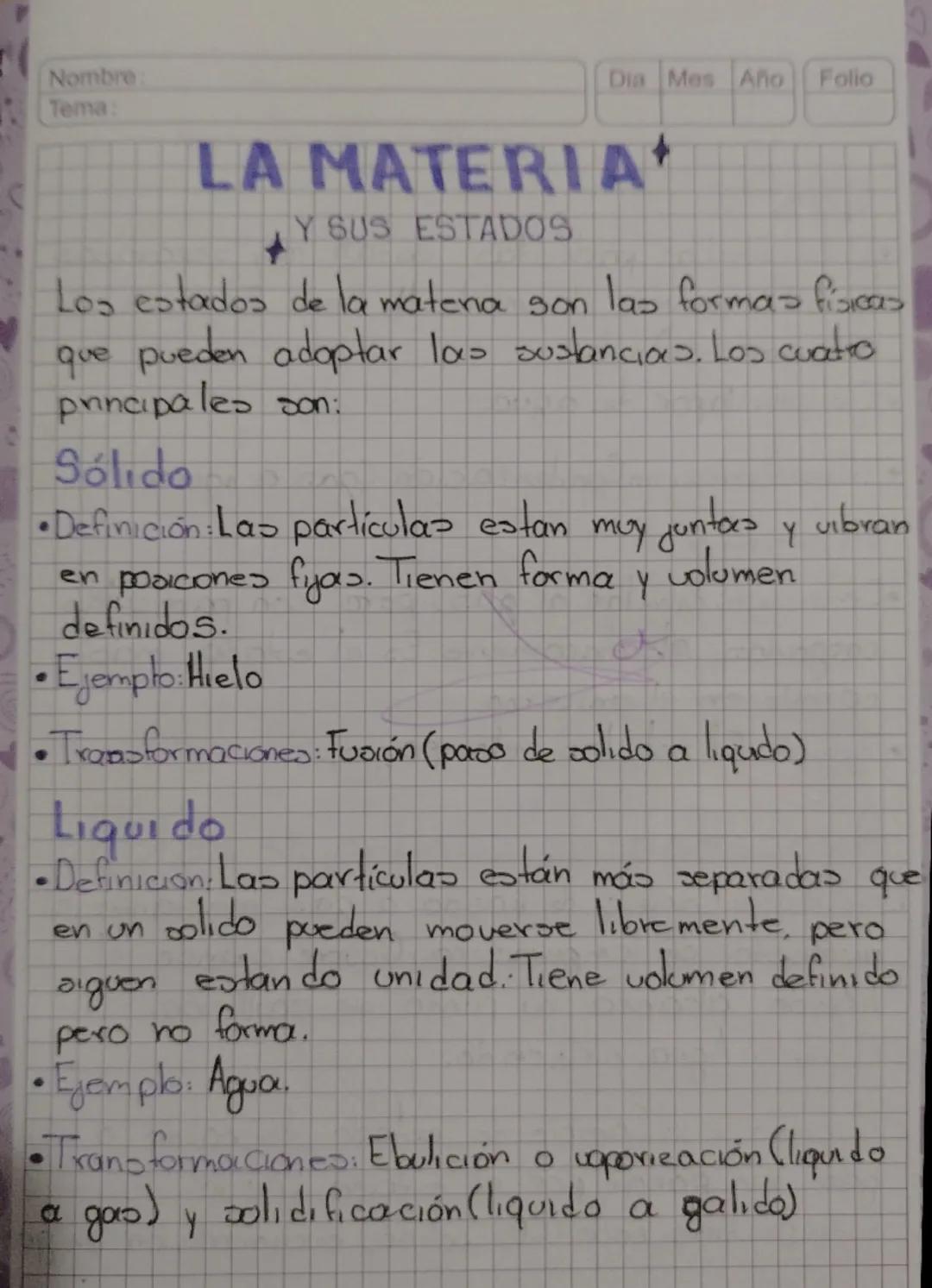 Propiedades y Estados de la Materia