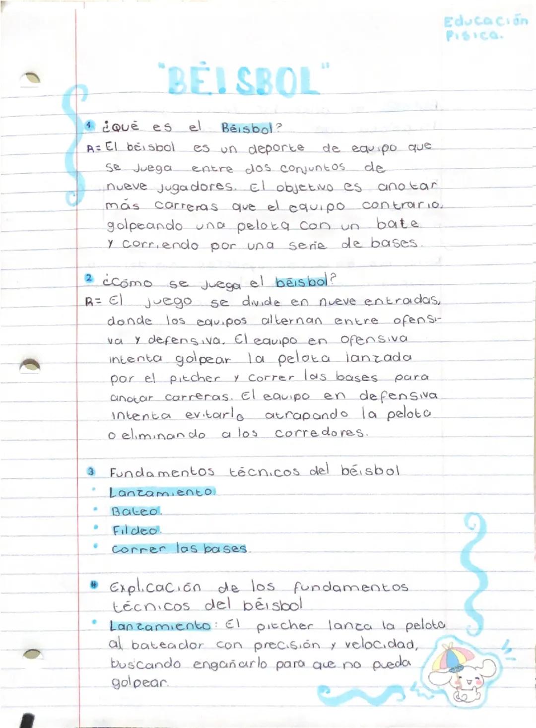 "BEI SBOL"

4 ¿Qué es el Beisbol?
A: El beisbol es un deporte de equipo que
Se Juega entre dos conjuntos de
nueve jugadores. El objetivo es 