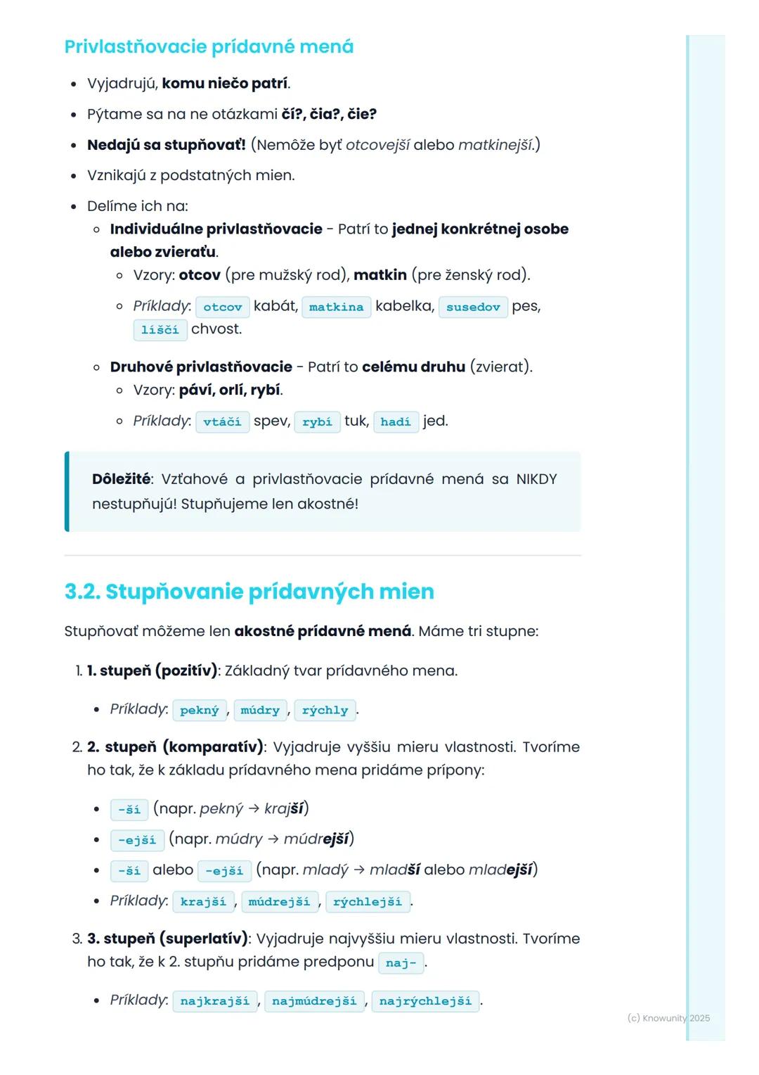 # Prídavné mená

## 1. Úvod do prídavných mien

Prídavné mená sú veľmi dôležité slová v slovenčine! Pomáhajú nám
opisovať podstatné mená - č